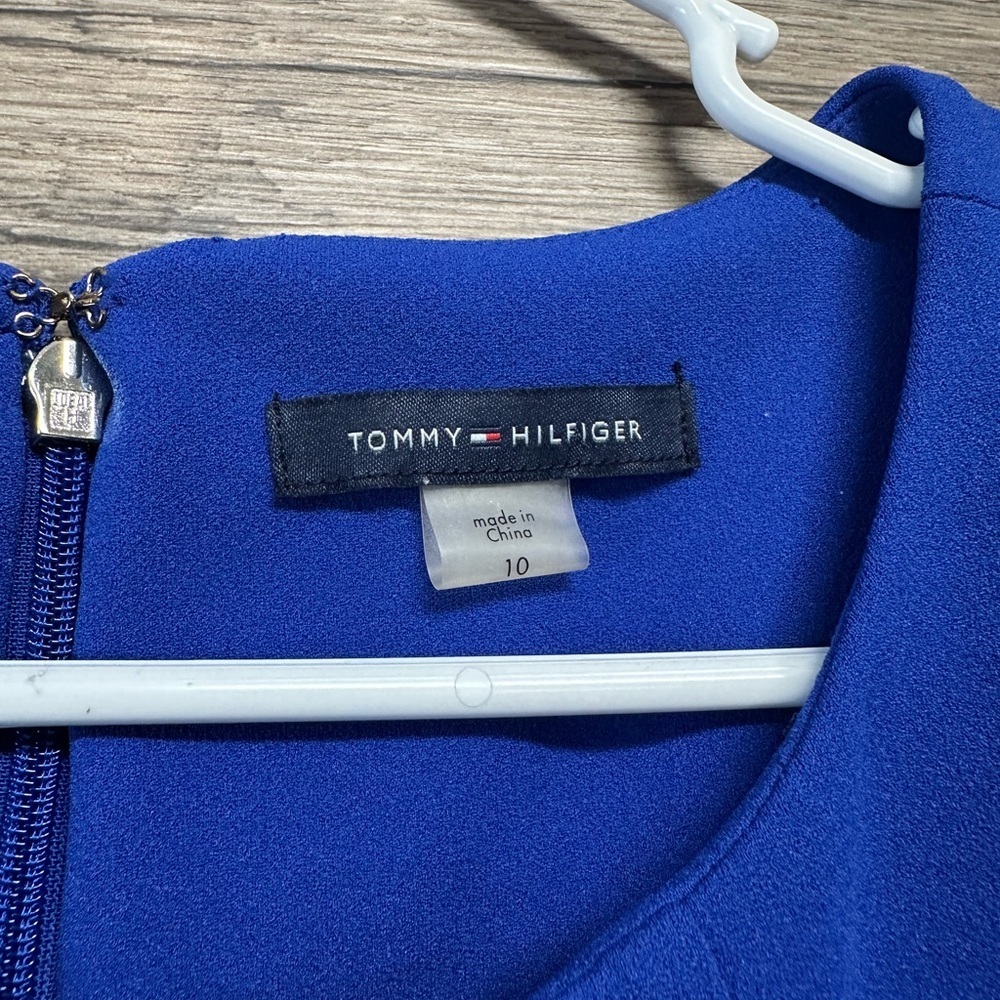 Tommy Hilfiger Blue Sheath Mini Dress Crew Neck Short Sleeve - Picture 4 of 8
